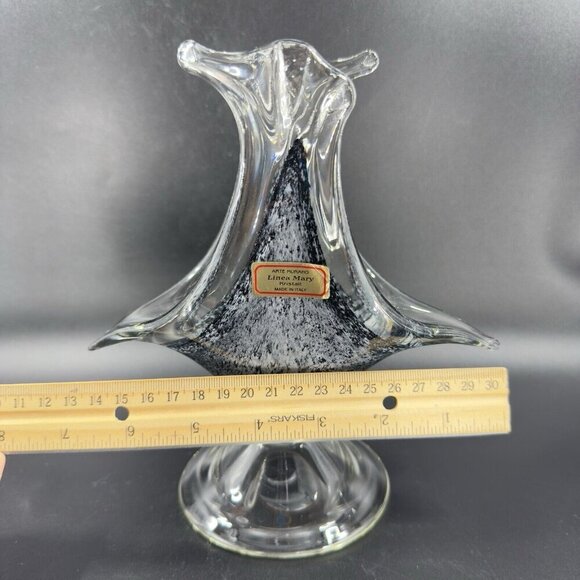 Venetian Glass Arte Murano Linea Mary Kristal Sculpture Glass Made In Italy VTG - Picture 5 of 12
